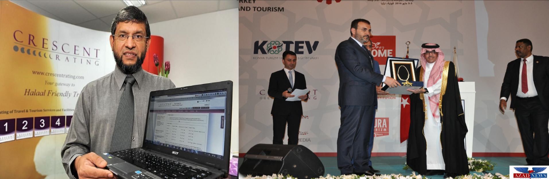 CEO, CrescentRating Fazal Bahardeen (left) and 2nd Halal Tourism Conference held in Turkey
