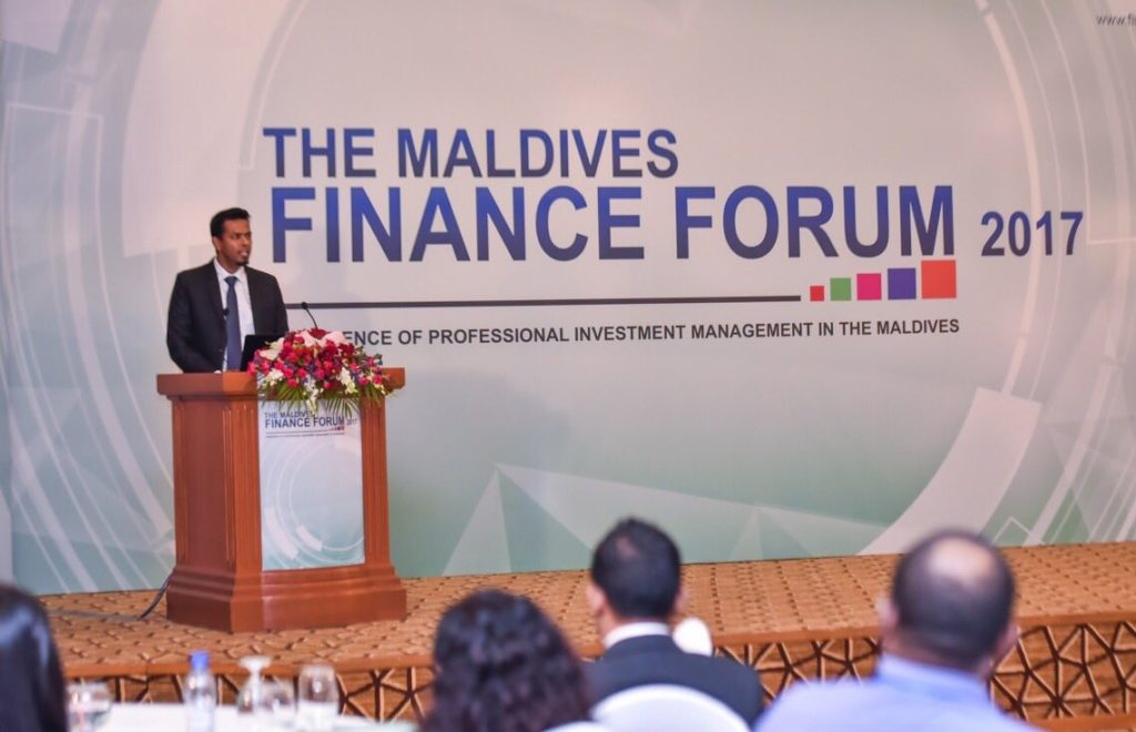 AG Hassan Ziyath giving his speech in the Finance Forum