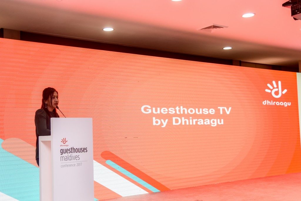 Dhiraagu Guesthouse TV presentation. Credits to Avas