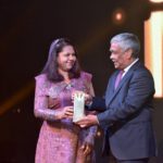 Crown and Champa Resorts Chairman Champa Hussain Afeef receives GOLD 100 Lifetime Achievement Award from then Governor of MMA Dr. Azeema Adam