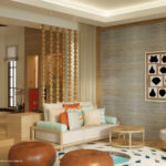 Infinity Pool Ocean Villa – Living Room – illustration