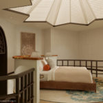 Private Ocean Retreat with Slide – Master bedroom – illustration